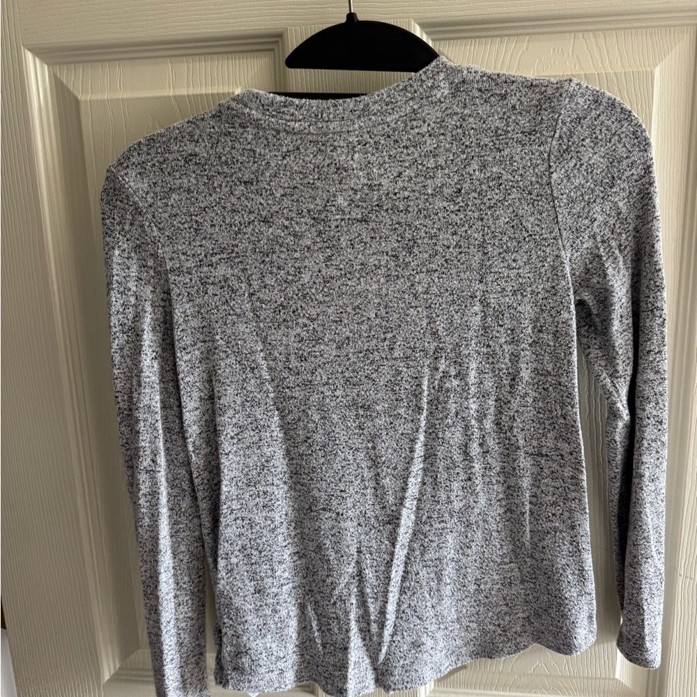 GAP kids Heathered Gray Knot Front Blouse - Picture 2 of 2